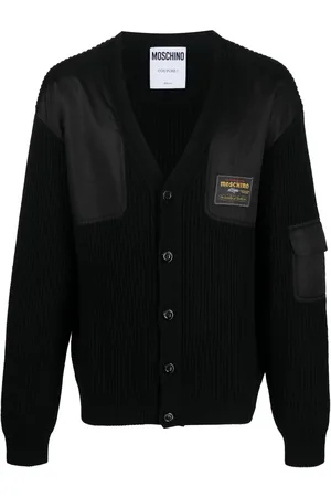 Moschino Cárdigan con parche del logo y cuello en V