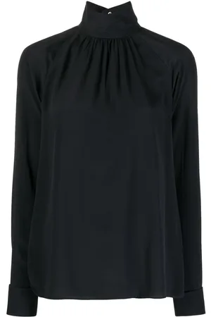 Nº21 Blusa de crepé con cuello alto