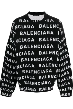 Balenciaga Suéter con cuello redondo y logo en intarsia