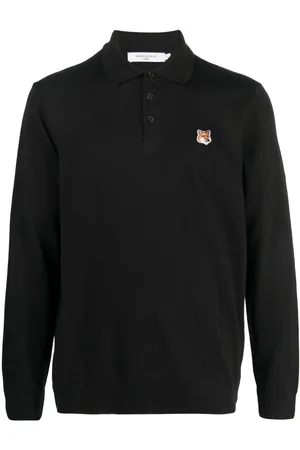 Maison Kitsuné Playera tipo polo con parche Fox