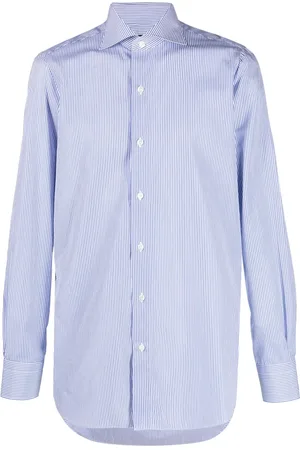 Finamore Camisa manga larga con rayas estampadas