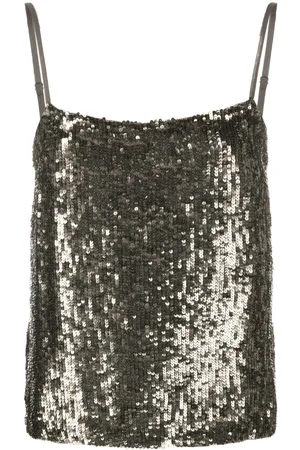 P.A.R.O.S.H. Camiseta bordada con lentejuelas