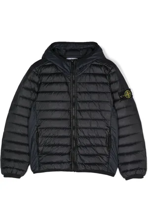 Stone Island Chamarra capitonada con capucha y parche de brújula