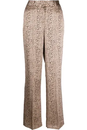 Twin-Set Pantalones anchos con estampado de leopardo