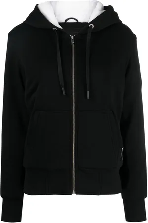 Moose Knuckles Hoodie con parche del logo