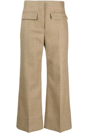 Msgm Pantalones rectos con cuadros estampados