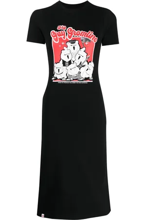 Charles Jeffrey Loverboy Vestido con cuello redondo y estampado gráfico