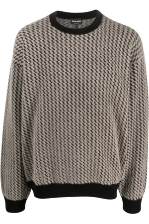 Giorgio Armani Suéter con cuello redondo y motivo en jacquard