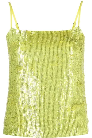 P.A.R.O.S.H. Top estilo camisa bordado con lentejuelas