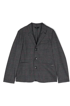 Emporio Armani Blazer con botones y motivo de cuadros