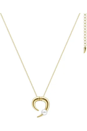 Tasaki Collar Collection Line Danger Horn en oro amarillo de 18kt con perla