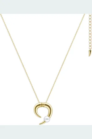 Tasaki Collar Collection Line Danger Horn en oro amarillo de 18kt con perla