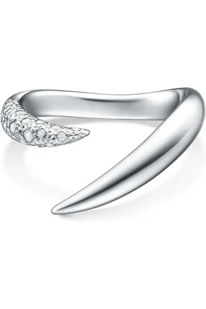Tasaki Anillo Collection Line Danger Horn en oro blanco de 18kt con diamante