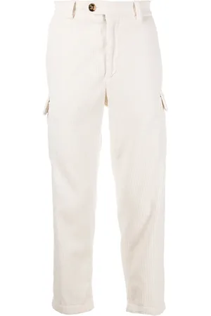 Brunello Cucinelli Pantalones de pana cargo rectos