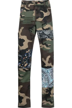 Philipp Plein Jeans rectos con estampado militar