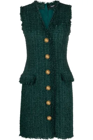Balmain Vestido corto con cuello en V