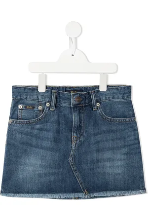 Ralph Lauren Falda de mezclilla con bordes deshilachados