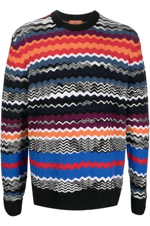 Missoni Suéter con motivo en zigzag y hombros caídos