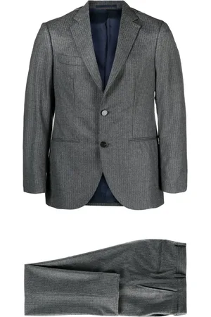 D4.0 Blazer con botones y rayas diplomáticas estampadas