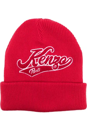 Kenzo Gorro tejido de canalé con parche del logo