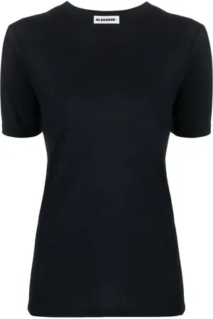 Jil Sander Playera con logo estampado en el dobladillo