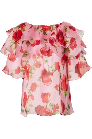 Carolina Herrera Blusa de seda con estampado floral