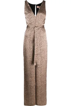 Twin-Set Jumpsuit con estampado de leopardo