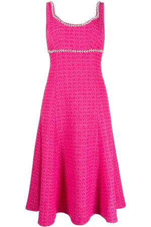 Self-Portrait Vestido midi con detalles de cristal