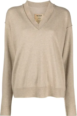 UMA WANG Sudadera de tejido fino con cuello en V