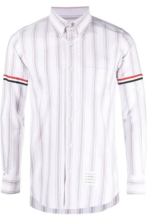 Thom Browne Camisa manga larga con estampado de rayas