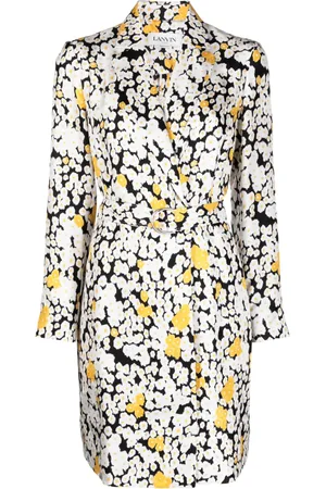 Lanvin Vestido cruzado con estampado floral
