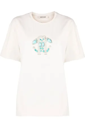 Roberto Cavalli Playera con detalles del logo