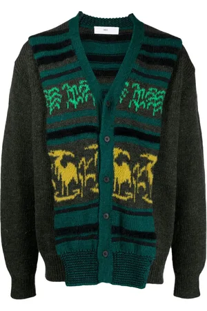 TOGA PULLA Cárdigan tejido en intarsia con cuello en V