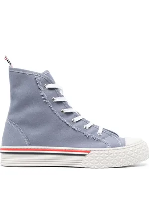 Thom Browne Tenis altos con franja RWB