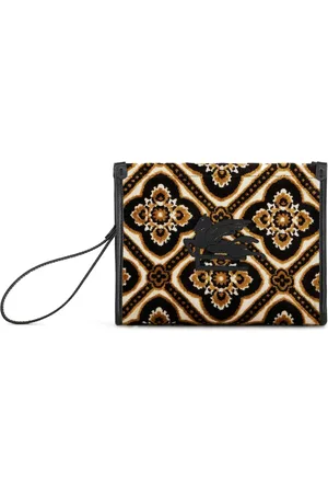 Etro Cosmetiquera en jacquard con logo bordado