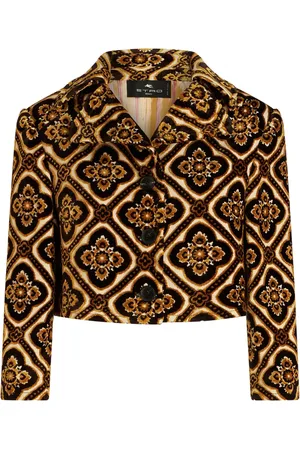 Etro Chamarra corta con estampado geométrico