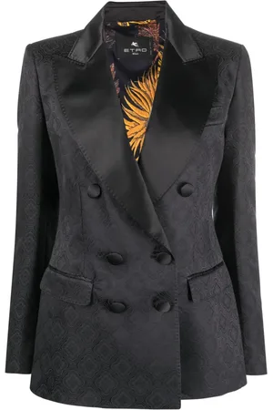 Etro Blazer satinado con motivo en jacquard
