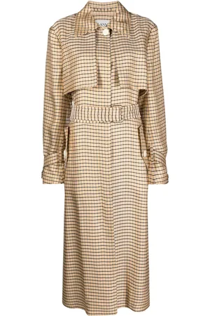 Lanvin Gabardina con motivo de cuadros
