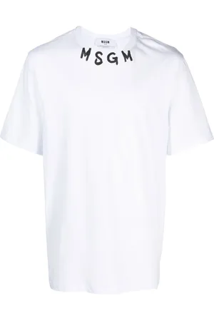 Msgm Playera con letras del logo estampadas