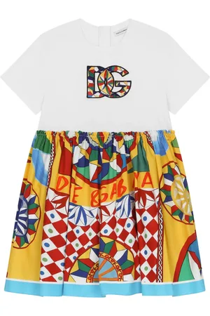 Dolce & Gabbana Vestido manga corta con estampado Carretto