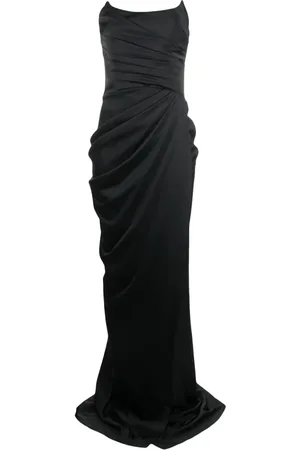 Ana Radu Vestido strapless estilo corset
