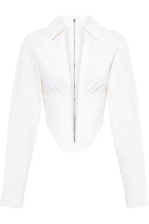 DION LEE Camisa estilo corset V-wire