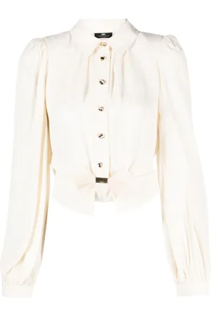 Elisabetta Franchi Blusa corta con detalle de moño