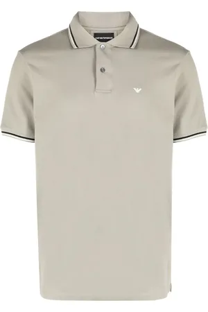 Emporio Armani Playera tipo polo con logo bordado