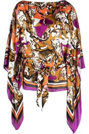 Roberto Cavalli Caftán con estampado de guepardo