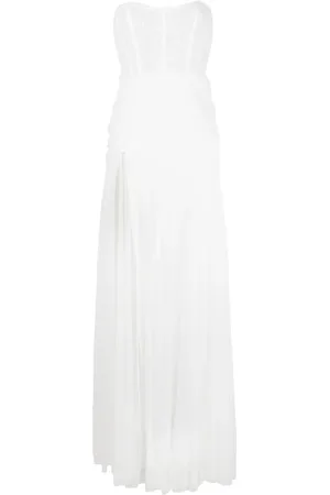 Ana Radu Vestido largo estilo corset drapeado