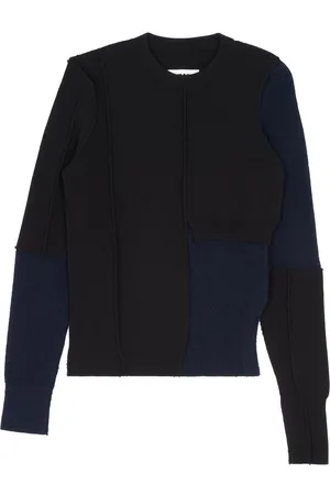 Maison Margiela Suéter con cuello redondo y detalles de puntadas