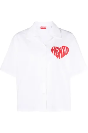 Kenzo Camisa con corazón y logo estampado
