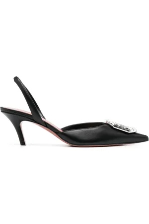 Amina Muaddi Zapatillas Camelia con tacón 60mm