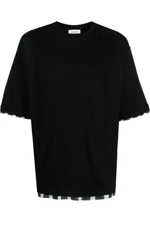 Lanvin Playera con ribete de rayas